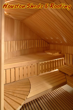 sauna installation bench bed houston construction woodlands